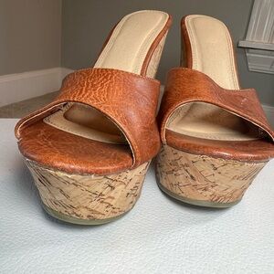 Women's Tan Wedge Sandals
